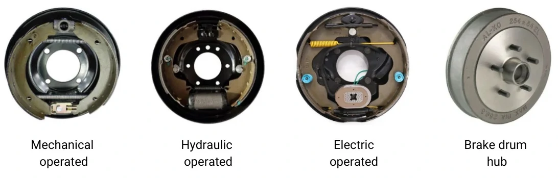 Trailer Electric Mechanical Hydraulic Brake Assembly & Brake Drum Hub